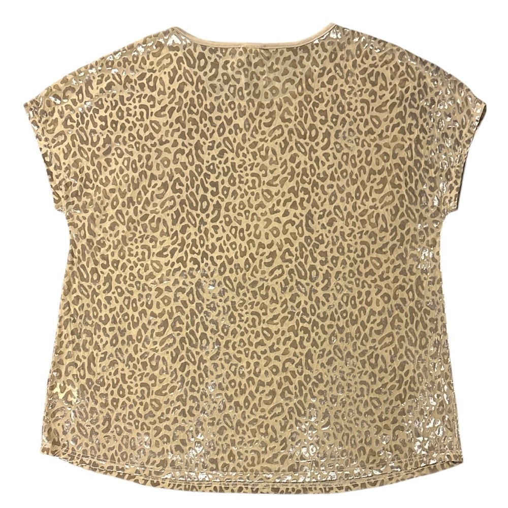 JODIFL Leopard Print Short Sleeve Top - Tan - Picture 3 of 3